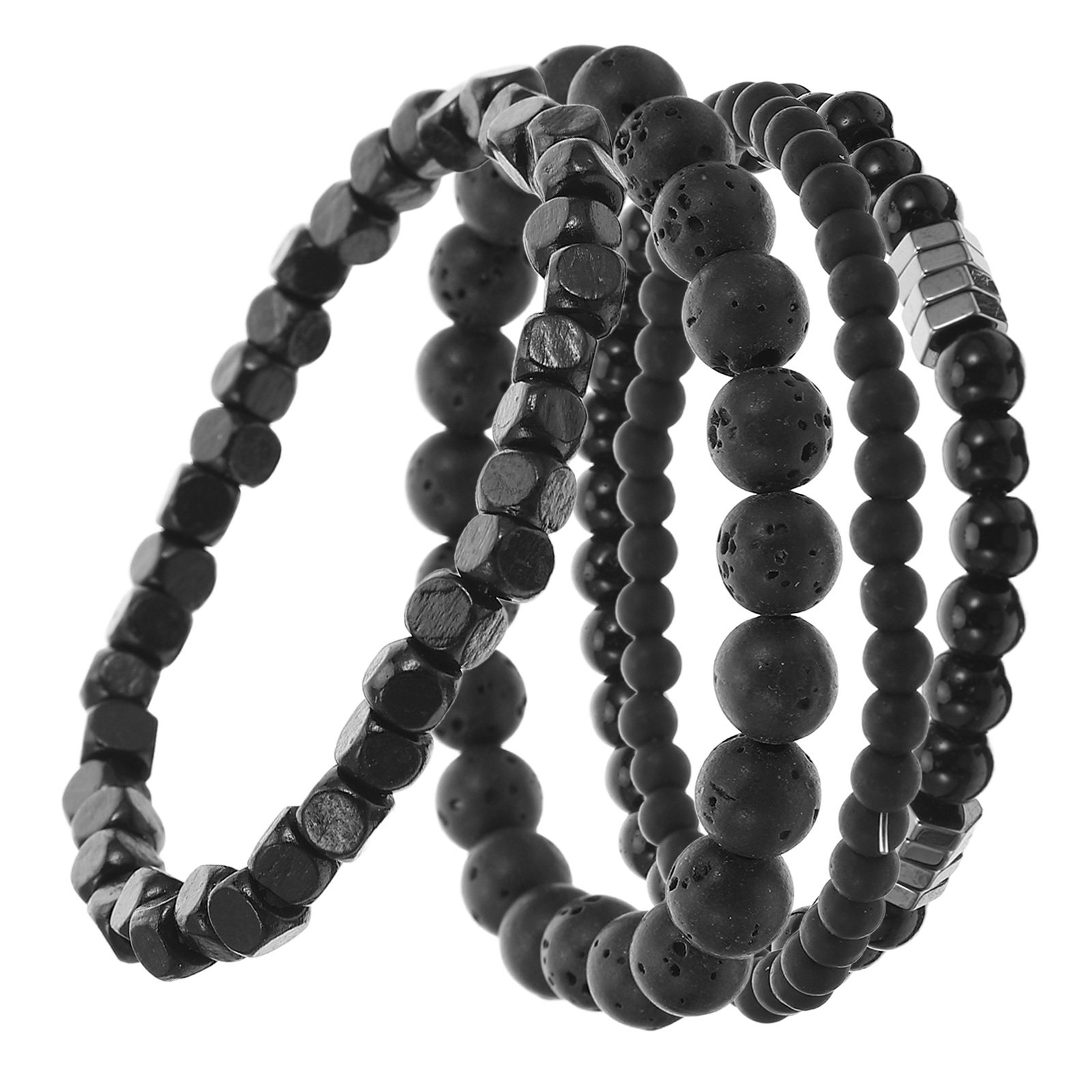 Men'S Formal Wear Jewelry - 4 braccialetti da uomo con zirconi,