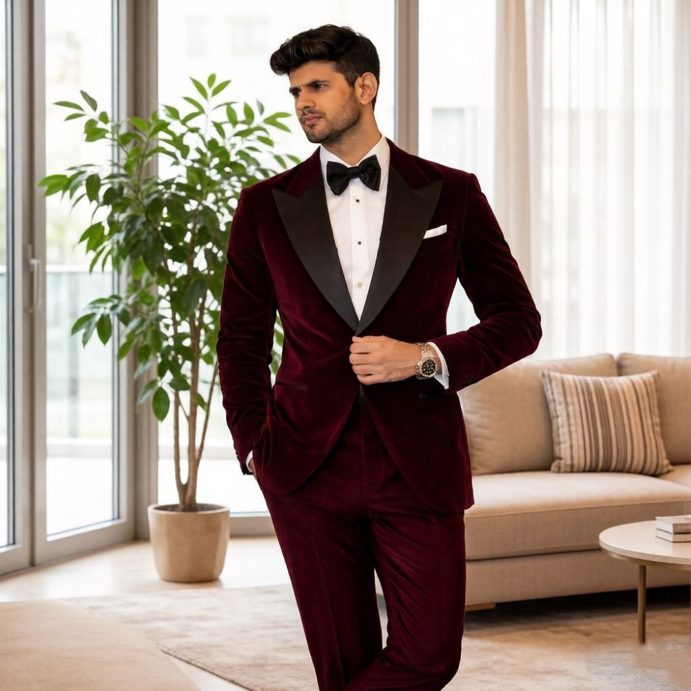 Formal Men Party Wear Jacket - Abiti in Velluto per Uomo, Vestibilità