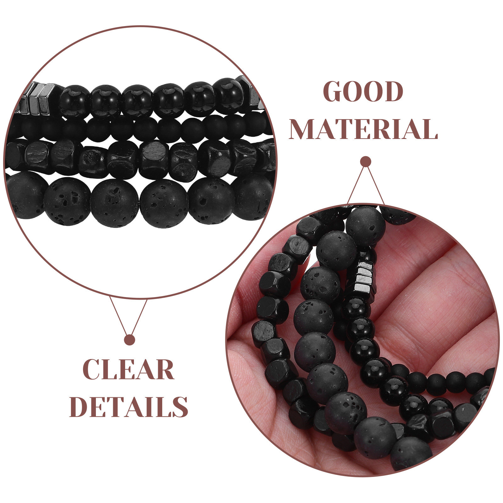4 braccialetti da uomo con zir - Men'S Formal Wear Jewelry recensione e prezzo