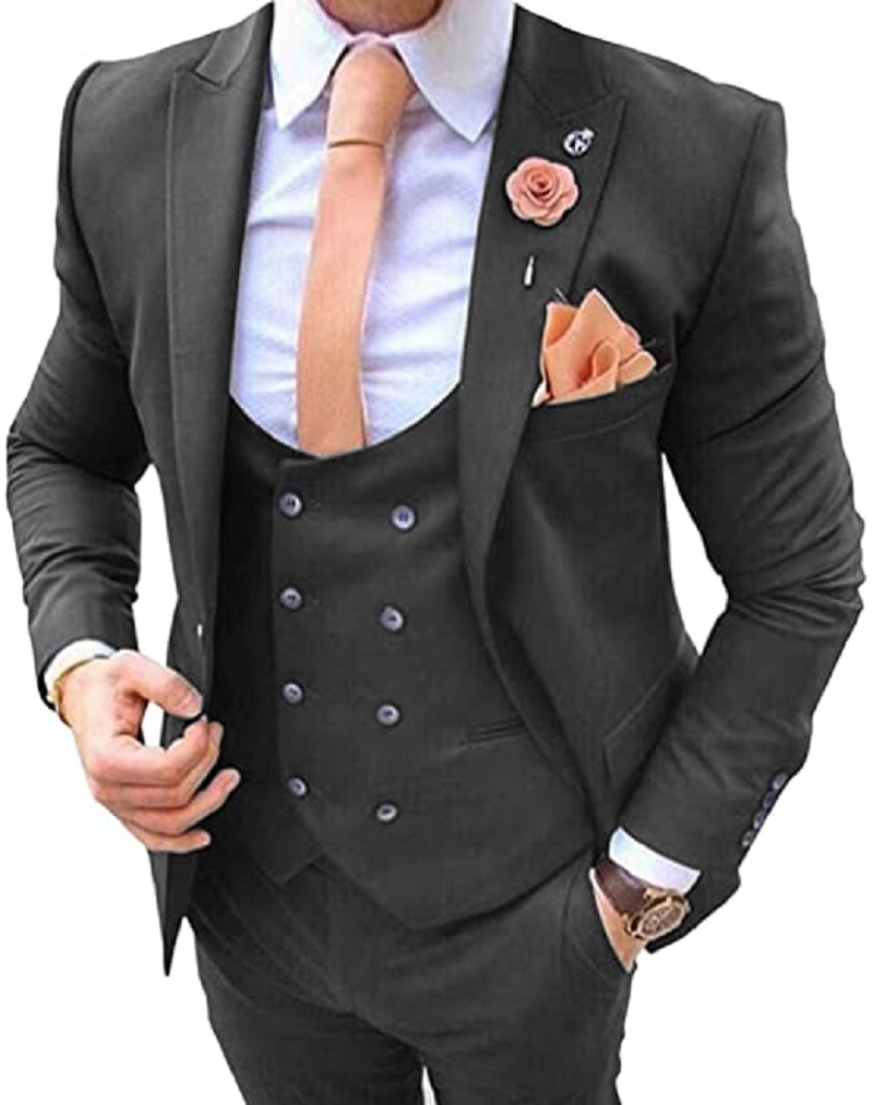 Completo da Uomo Blu Navy 3 Pe - Formal Men Party Wear Jacket recensione e prezzo