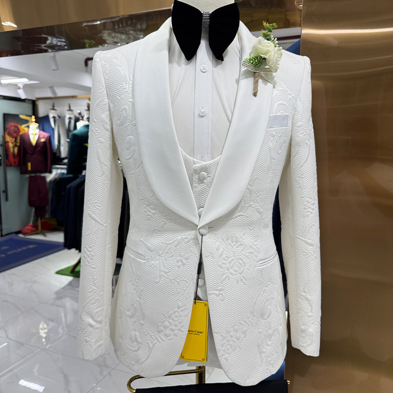 Abito da Sposo Bianco da Uomo, - Formal Men Party Wear Jacket recensione e prezzo