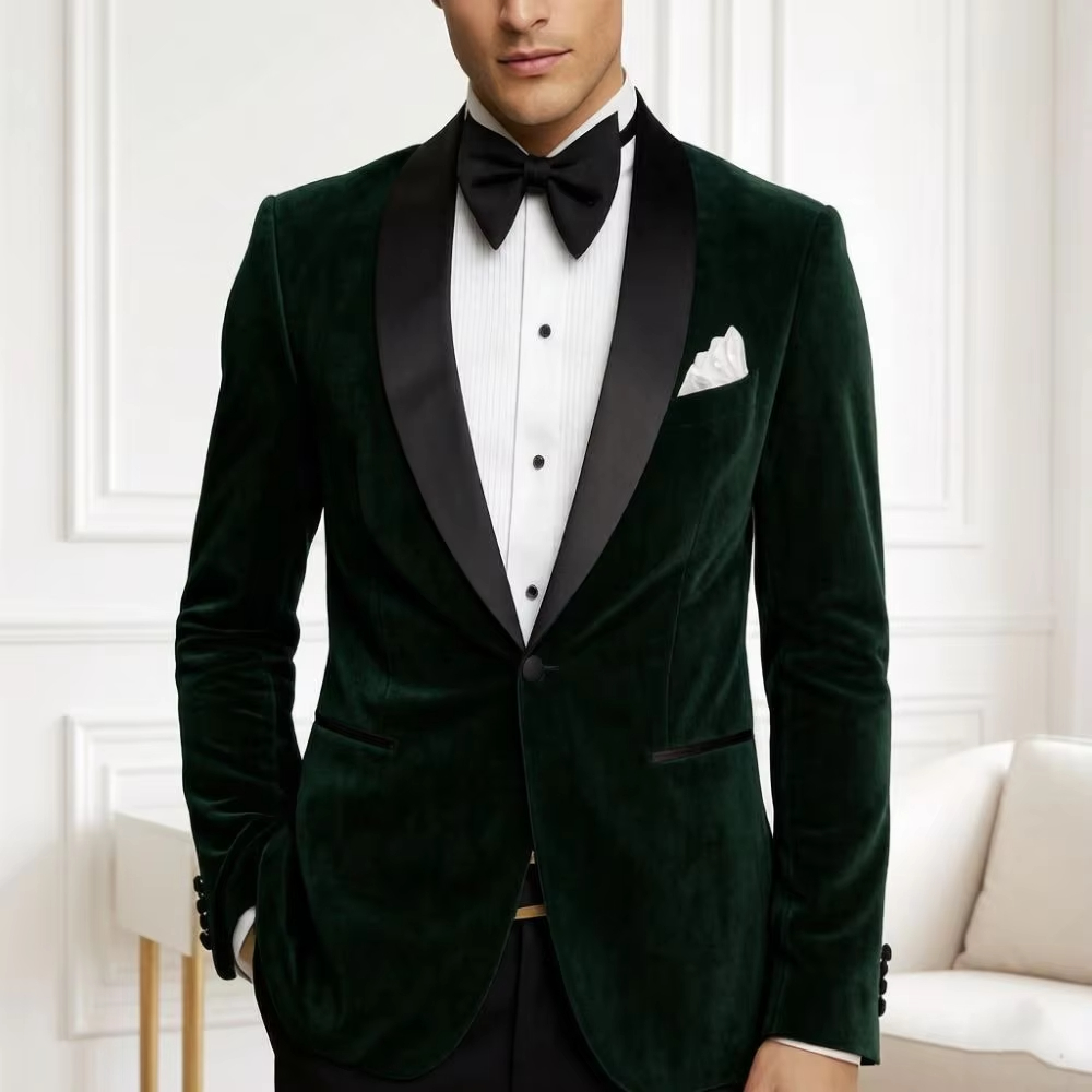 Blazer da uomo in velluto slim - Formal Men Party Wear Jacket recensione e prezzo