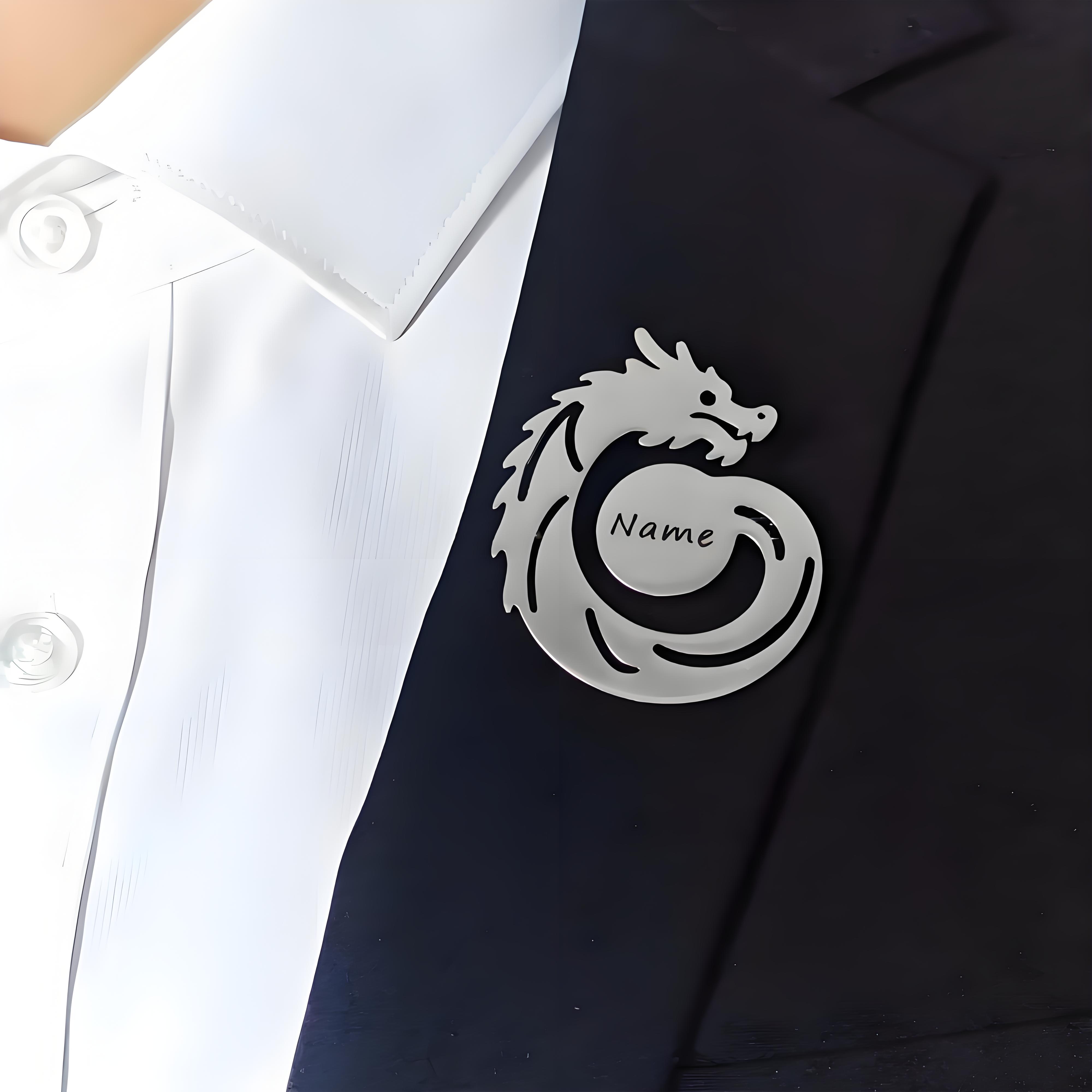 Spilla con drago con nome pers - Men'S Formal Wear Jewelry recensione e prezzo