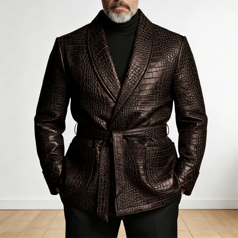    Blazer in Pelle con Motivo - Formal Men Party Wear Jacket recensione e prezzo