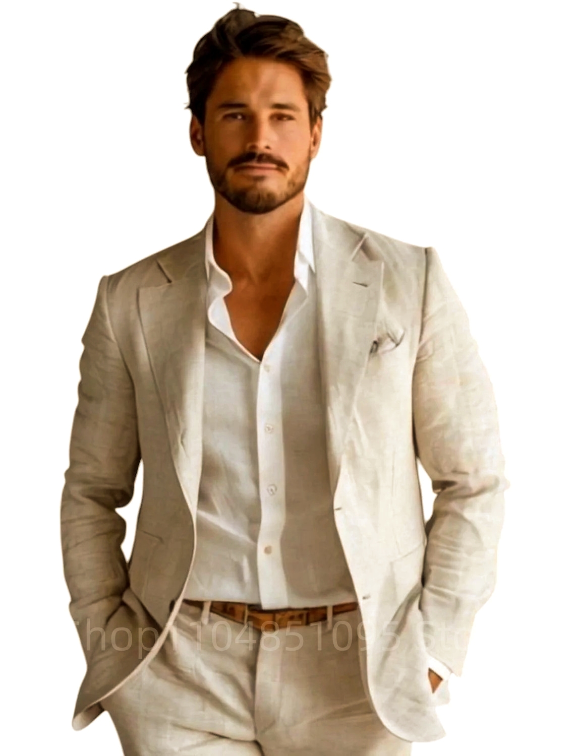 Blazer in Lino Blu Slim Fit da - Formal Men Party Wear Jacket recensione e prezzo